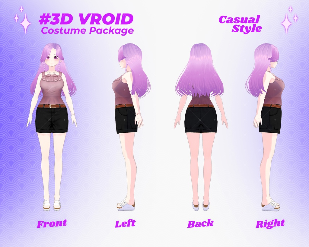 3D VRoid Outfit Pack Cozy, Colorful & Chic Casual Clothing for VRoid Avatars | VRoid Clothes, VRoid Costume, VRoid Fashion