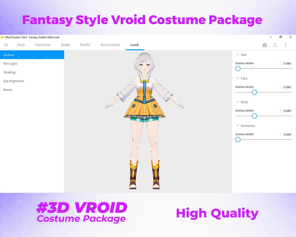 3D VRoid Outfit Pack Magical & Regal Fantasy Clothes for VRoid Models | VRoid Clothes, VRoid Costume, VRoid Fashion