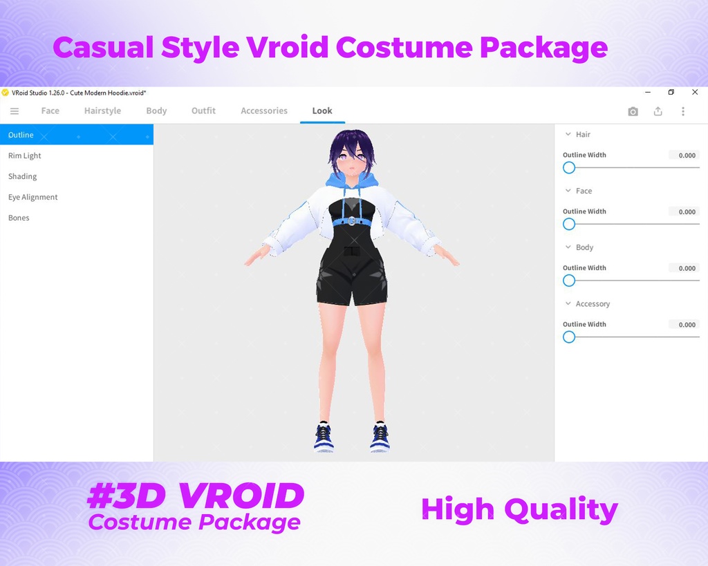 3D VRoid Outfit Pack Stylish & Playful Casual Clothes for VRoid Models | VRoid Clothes, VRoid Costume, VRoid Fashion