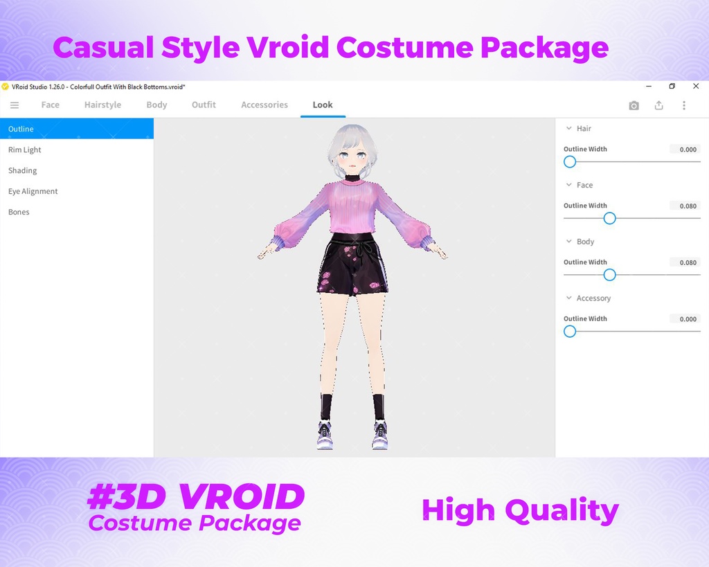 3D VRoid Outfit Pack Trendy & Cozy Casual Looks for VRoid Models | VRoid Clothes, VRoid Costume, VRoid Fashion