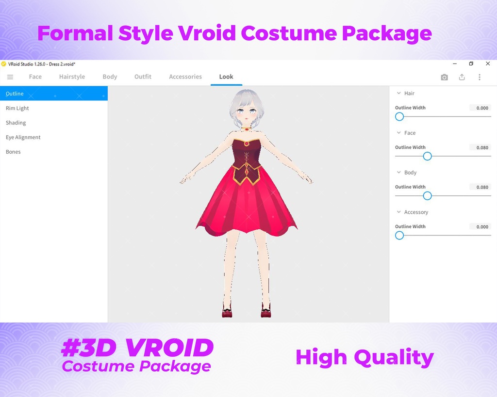 3D VRoid Outfit Pack Elegant & Regal Formal Dresses for VRoid Models | VRoid Clothes, VRoid Costume, VRoid Fashion