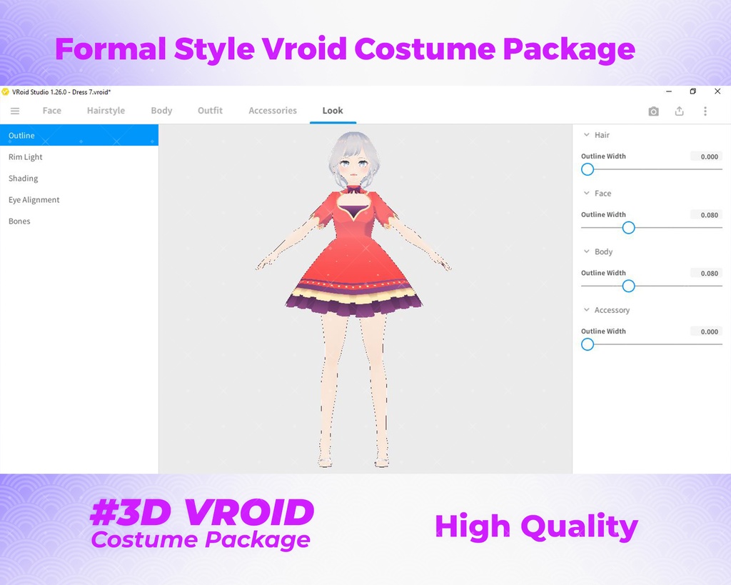3D VRoid Outfit Pack Elegant & Dreamy Formal Dresses for VRoid Models | VRoid Clothes, VRoid Costume, VRoid Fashion