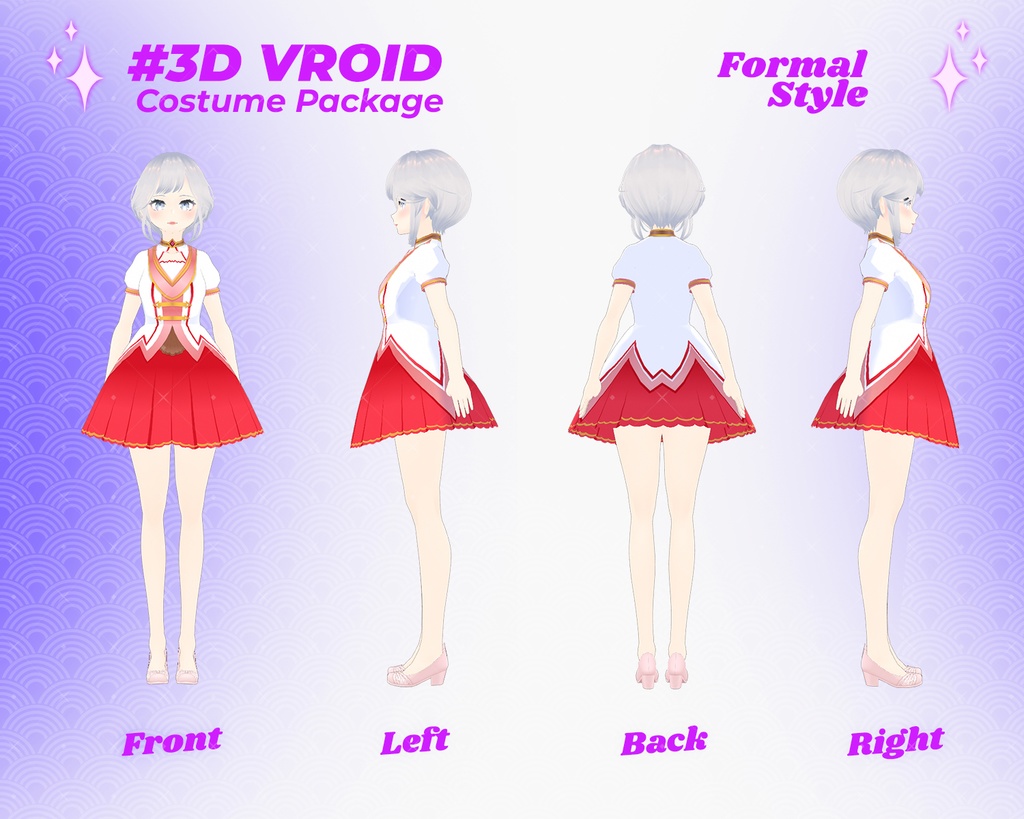 3D VRoid Outfit Pack Radiant & Elegant Formal Dresses for VRoid Models | VRoid Clothes, VRoid Costume, VRoid Fashion