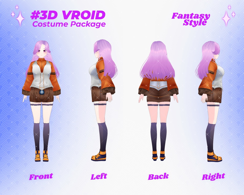 3D VRoid Outfit Pack Sporty & Modern Fantasy Uniforms for VRoid Models | VRoid Clothes, VRoid Costume, VRoid Fashion