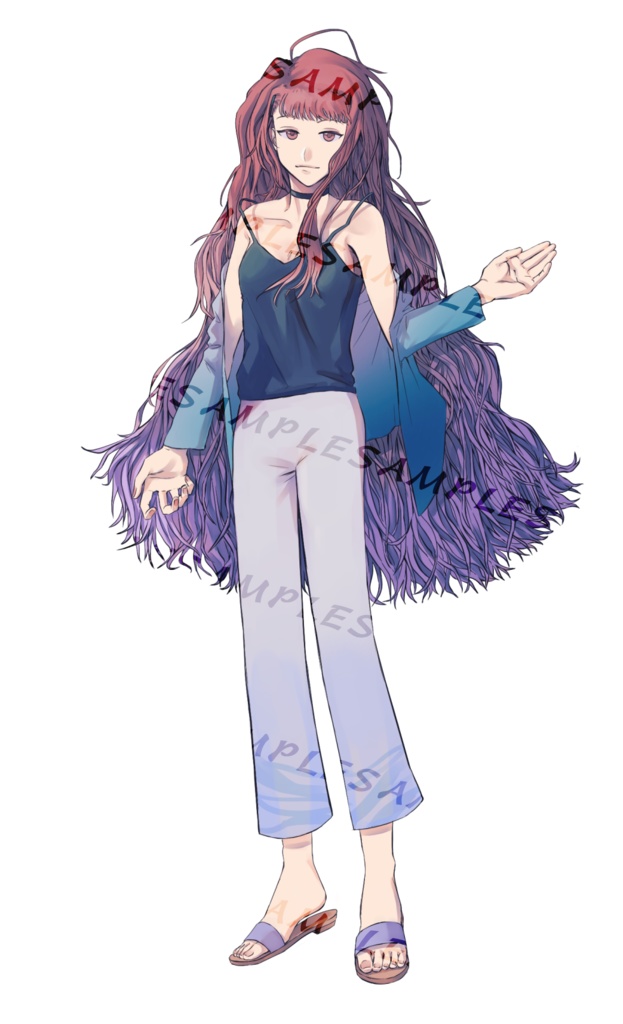 【表情11種】飄々とした女性