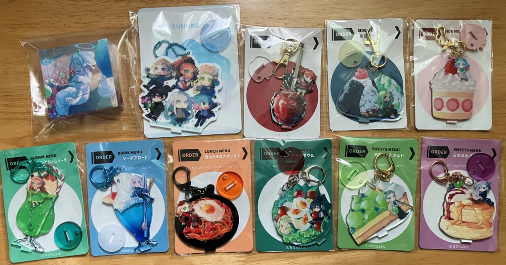 アクリル本体:10種(9/22追記)