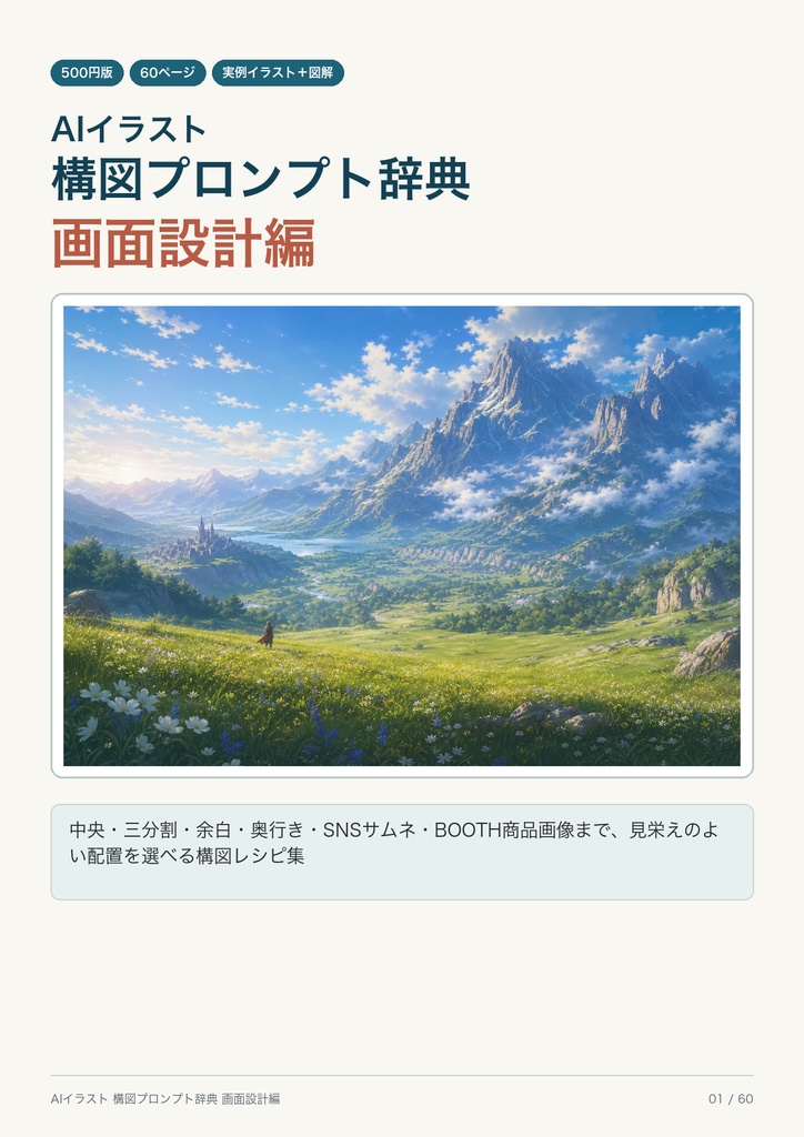 AIイラスト 構図プロンプト辞典 画面設計編