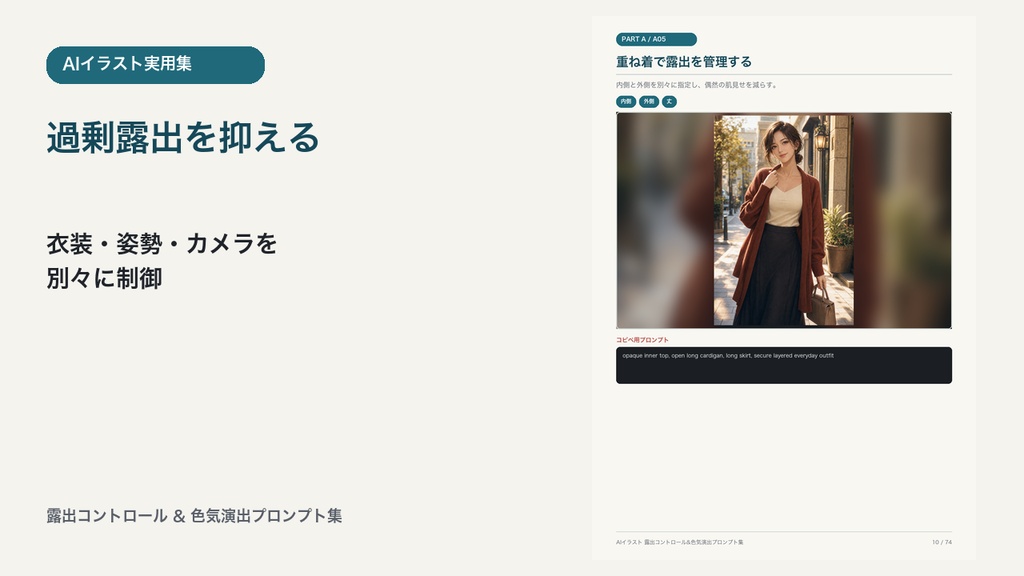 AIイラスト 露出コントロール&色気演出プロンプト集