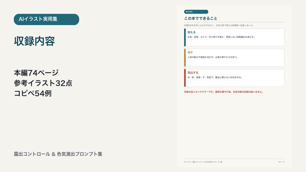 AIイラスト 露出コントロール&色気演出プロンプト集