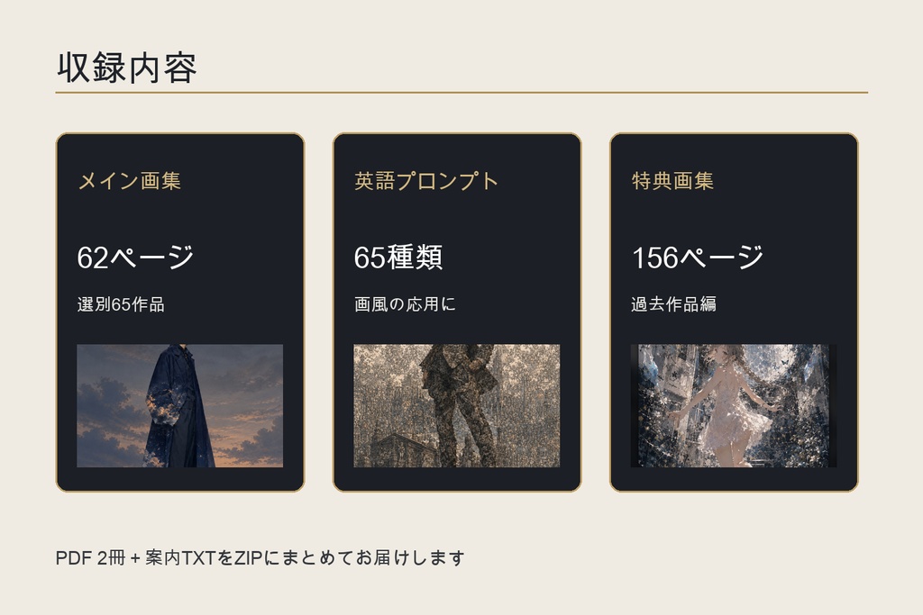 AIイラスト画集 異彩の肖像|選別65作品+過去作品編・英語プロンプト付き