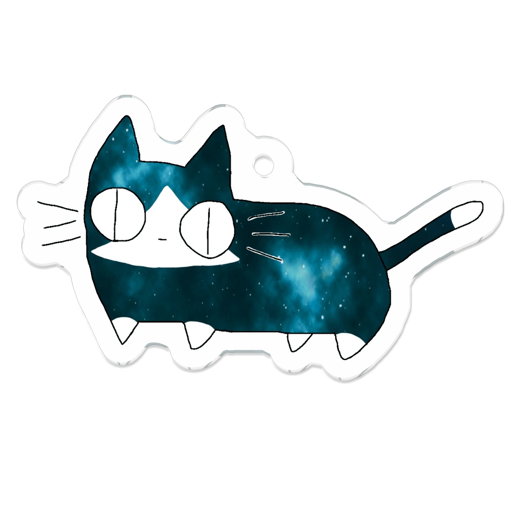 うちゅうねこのアクリルキーホルダー