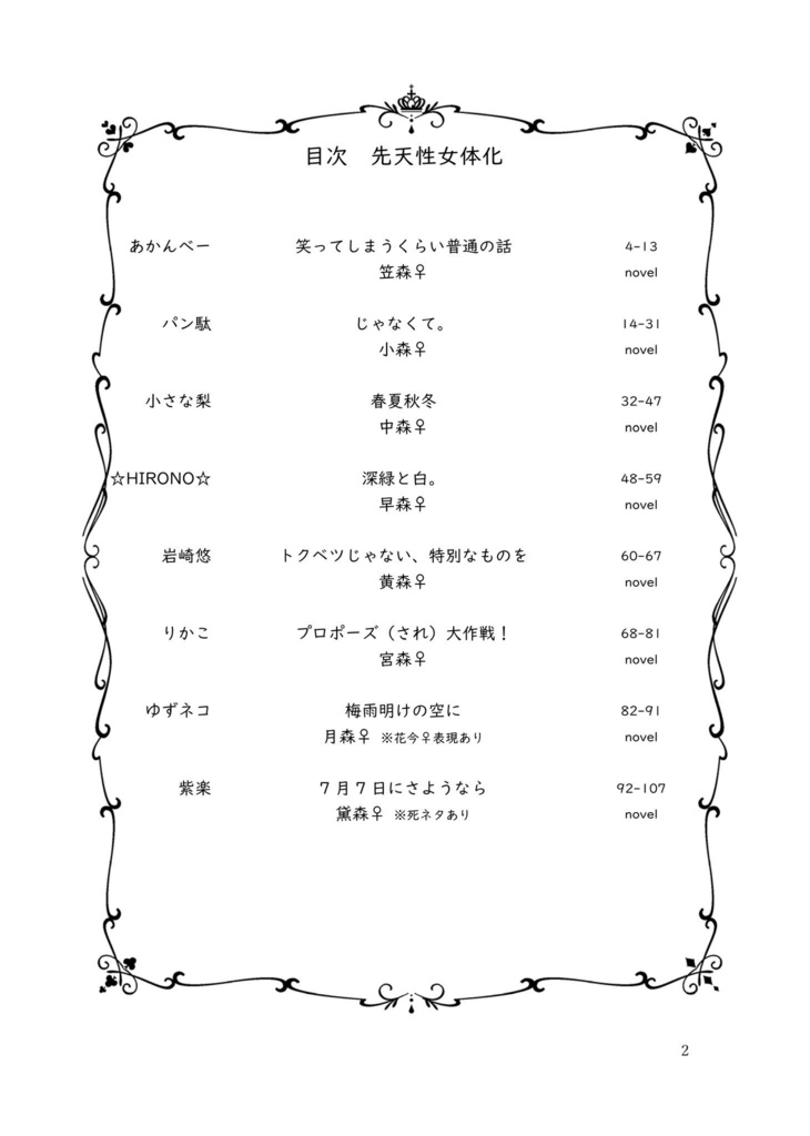 森山由孝女体化アンソロジー「The Everlasting "Present"」