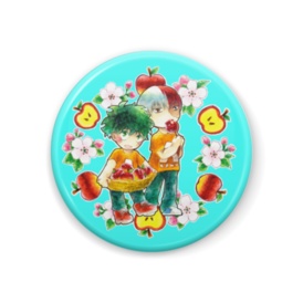 hrakキャラ×フルーツ缶バッチ(轟&緑谷)
