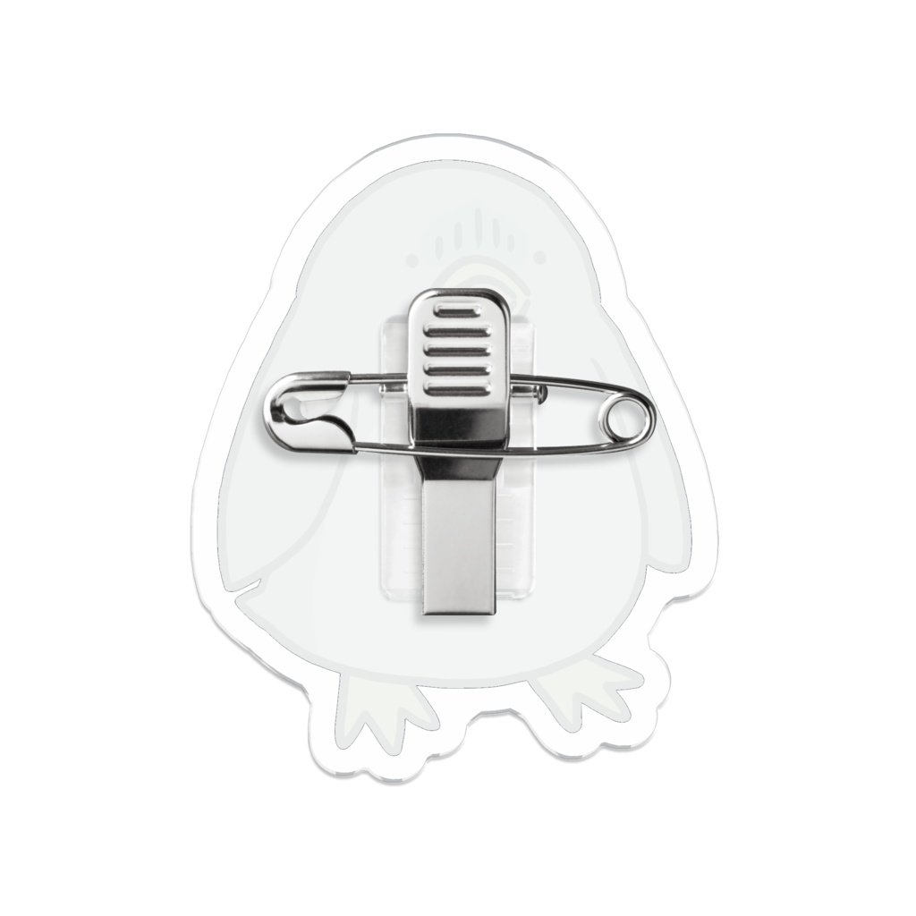 ぜつぼうペンギン-アクリルバッジ