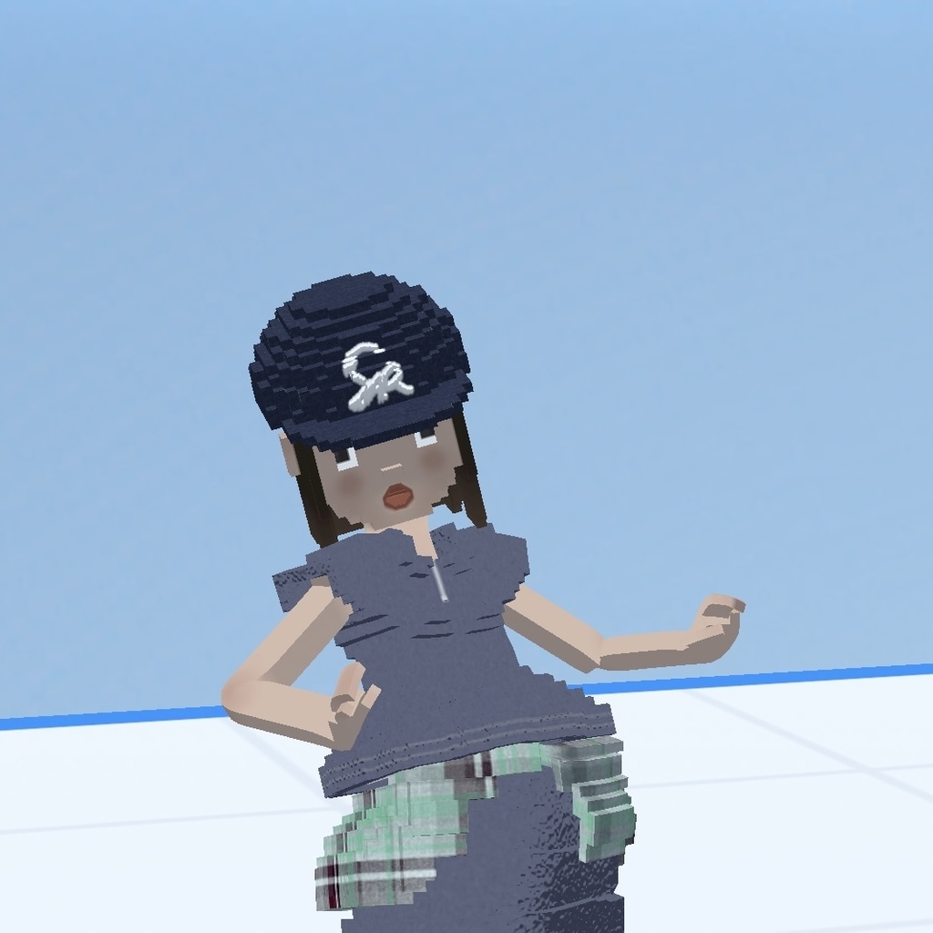 Sara|ファッション系VRM1.0 オリジナル3Dアバター(Cluster対応/ボクセル)