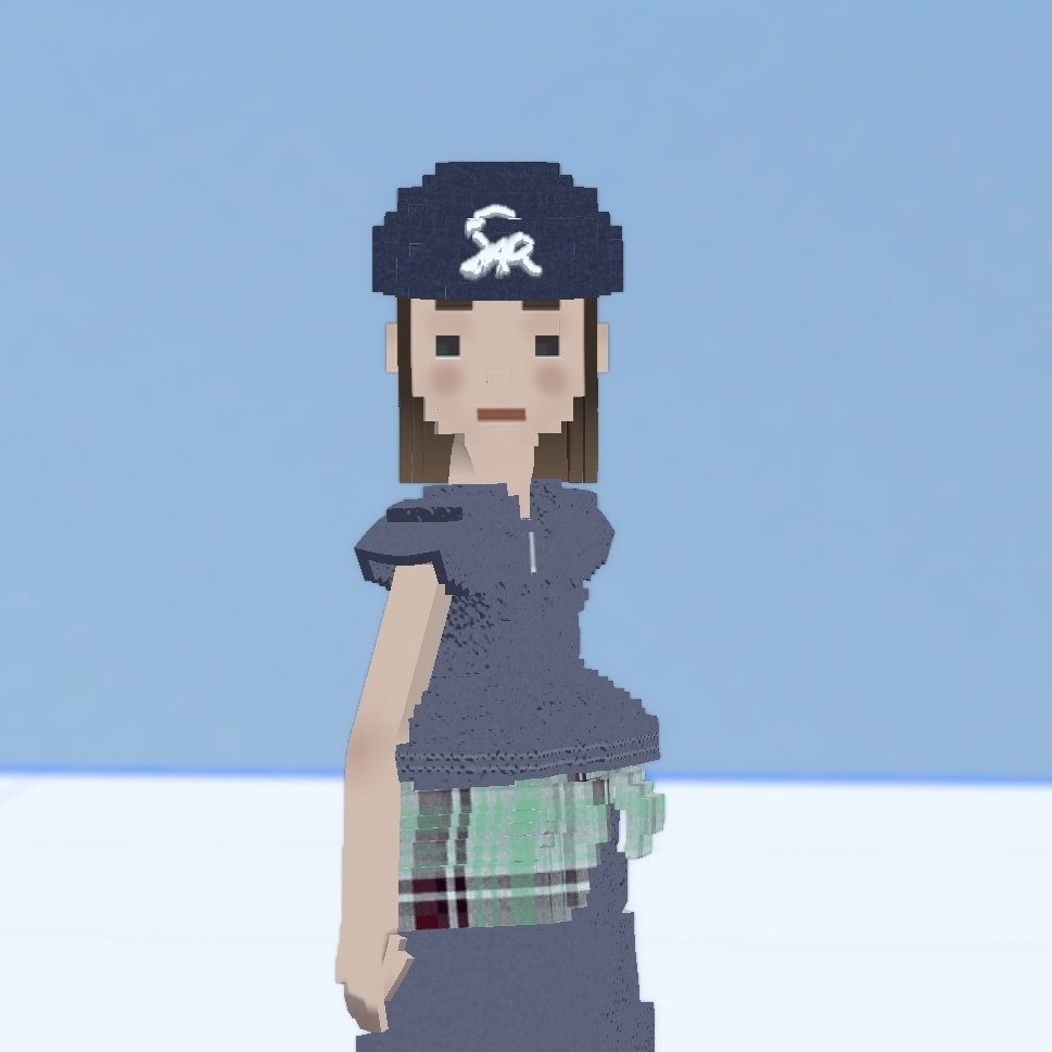 Sara|ファッション系VRM1.0 オリジナル3Dアバター(Cluster対応/ボクセル)