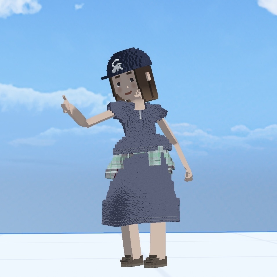 Sara|ファッション系VRM1.0 オリジナル3Dアバター(Cluster対応/ボクセル)