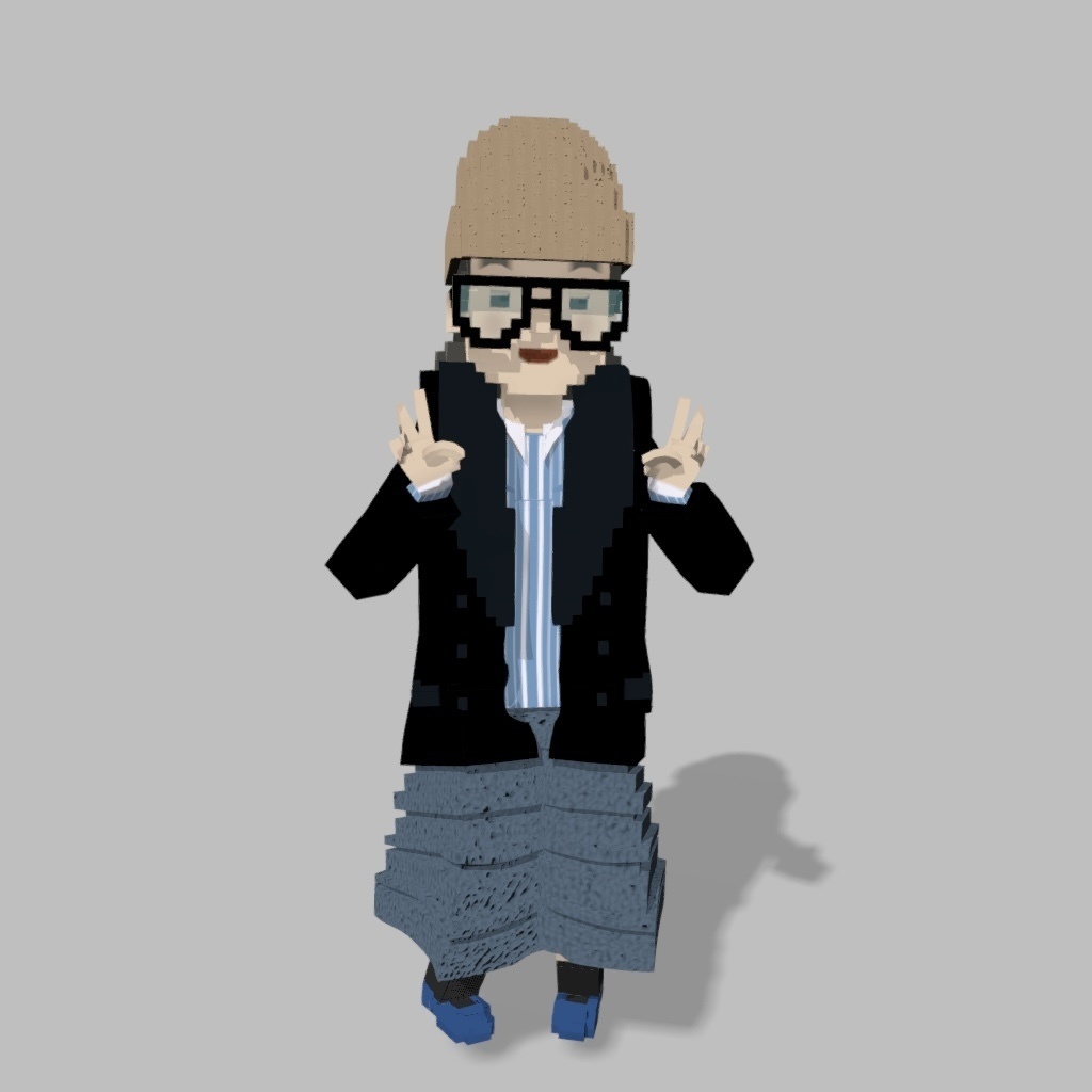 Veronique|ファッション系VRM1.0 オリジナル3Dアバター(Cluster対応/ボクセル)