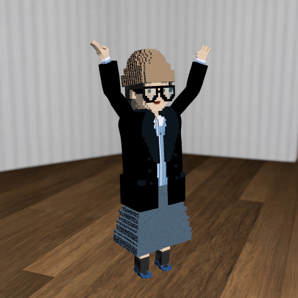 Veronique|ファッション系VRM1.0 オリジナル3Dアバター(Cluster対応/ボクセル)