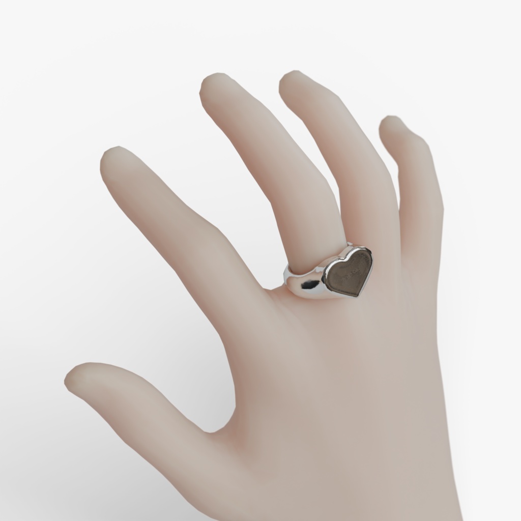 ハートのシグネットリング - Gold / Silver -【VRChat】 PC/Quest/iOS対応