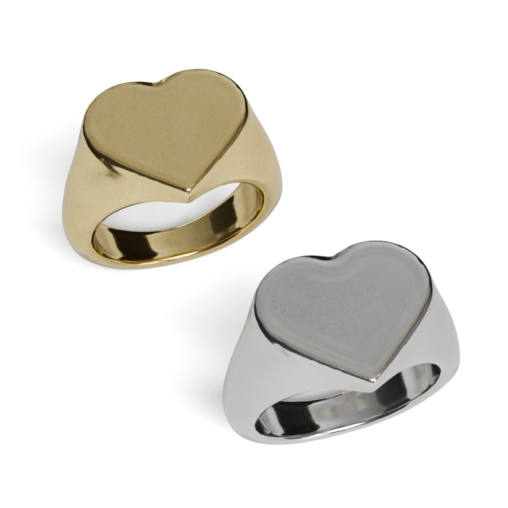 ハートのシグネットリング - Gold / Silver -【VRChat】 PC/Quest/iOS対応