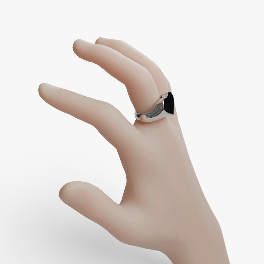 ハートのシグネットリング - Gold / Silver -【VRChat】 PC/Quest/iOS対応