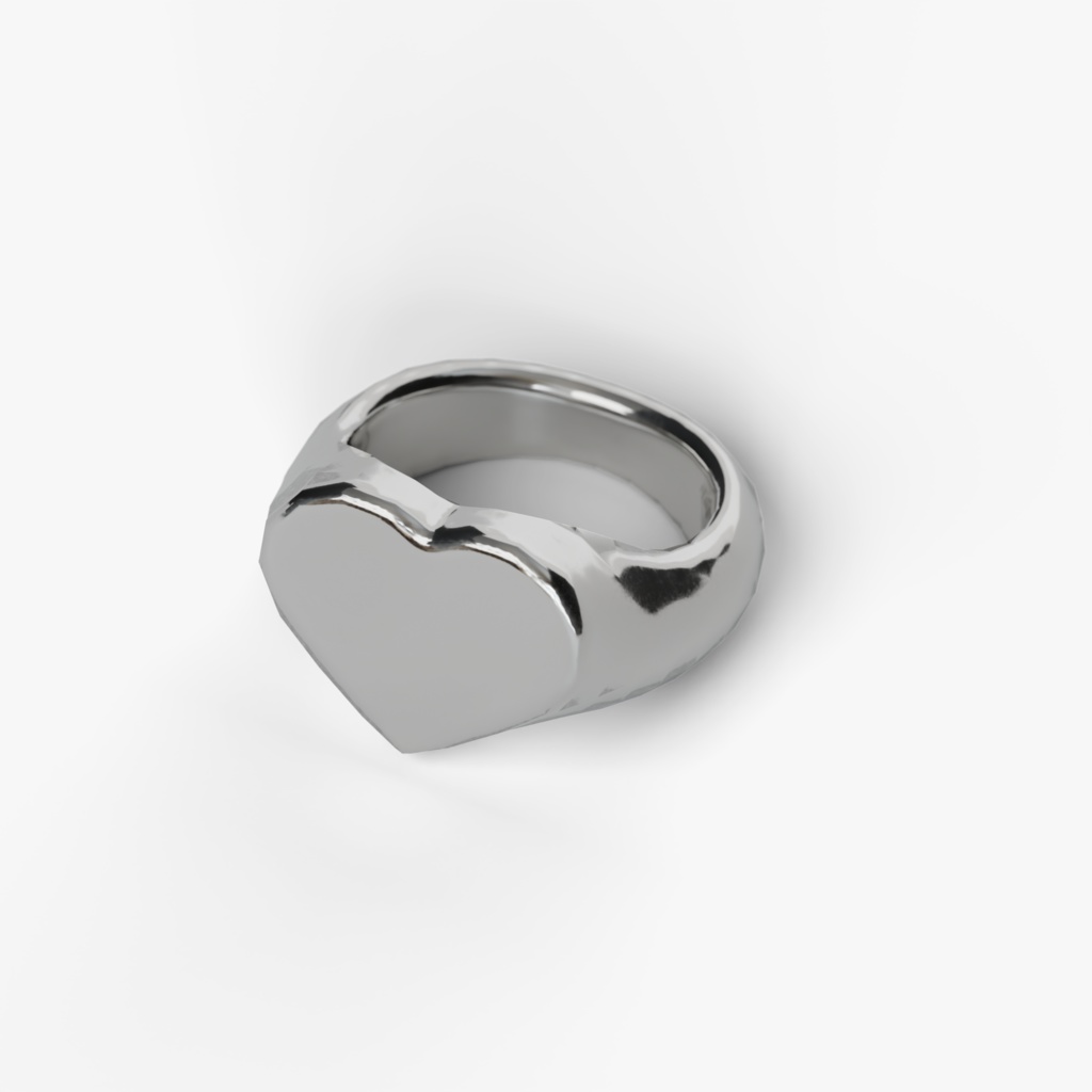 ハートのシグネットリング - Gold / Silver -【VRChat】 PC/Quest/iOS対応