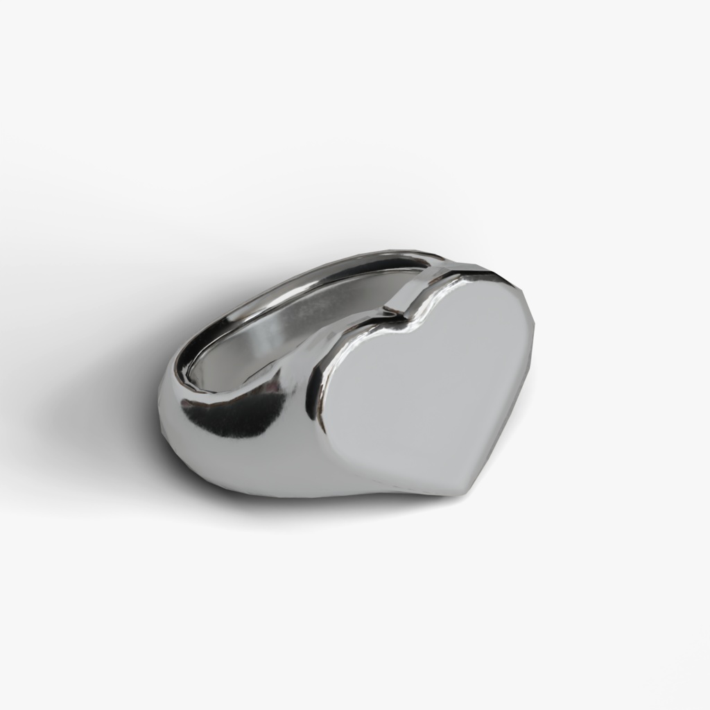 ハートのシグネットリング - Gold / Silver -【VRChat】 PC/Quest/iOS対応