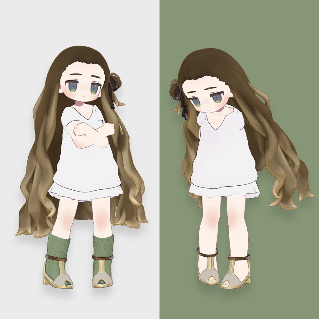 【キプフェル対応】リブソックス&メタリックコンビサンダルセット(PC / Quest 対応)