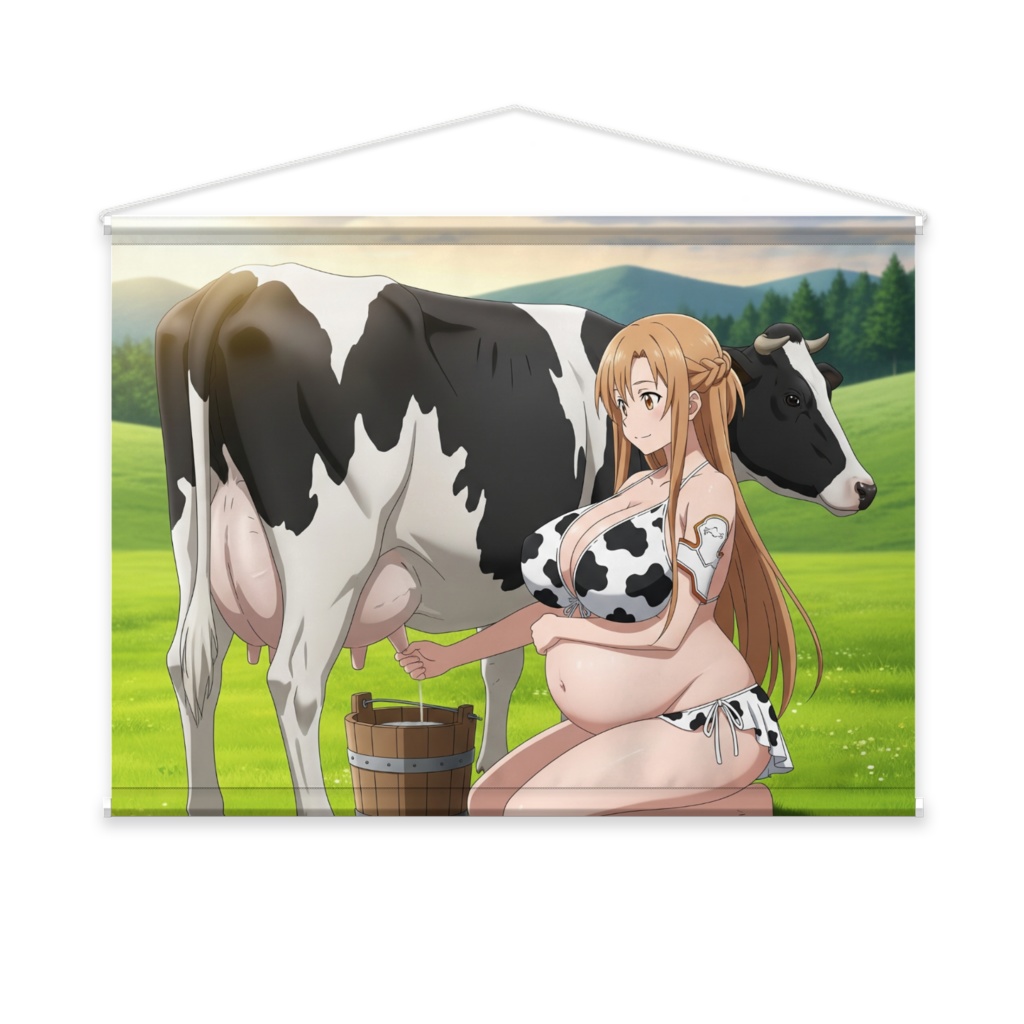 アスナ乳搾りタペストリー