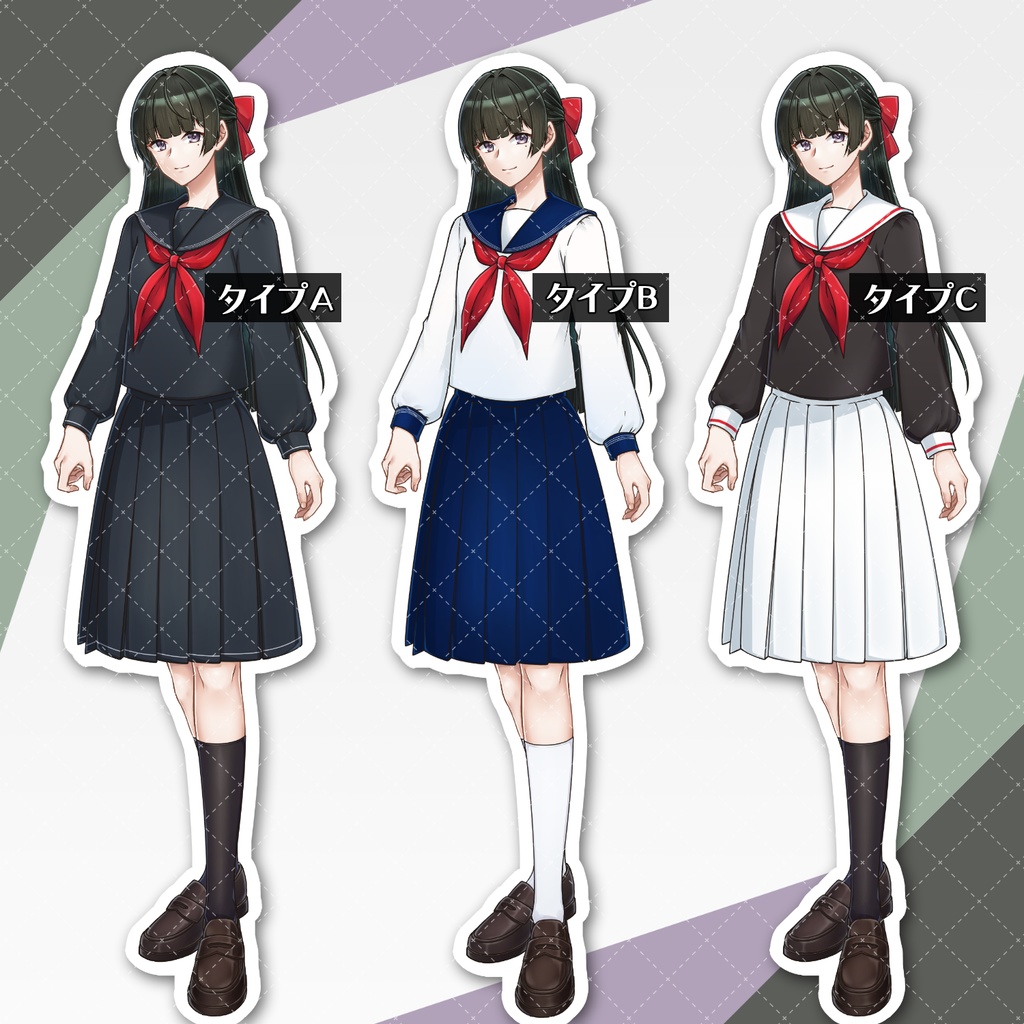 立ち絵No.09_セーラー服の女性