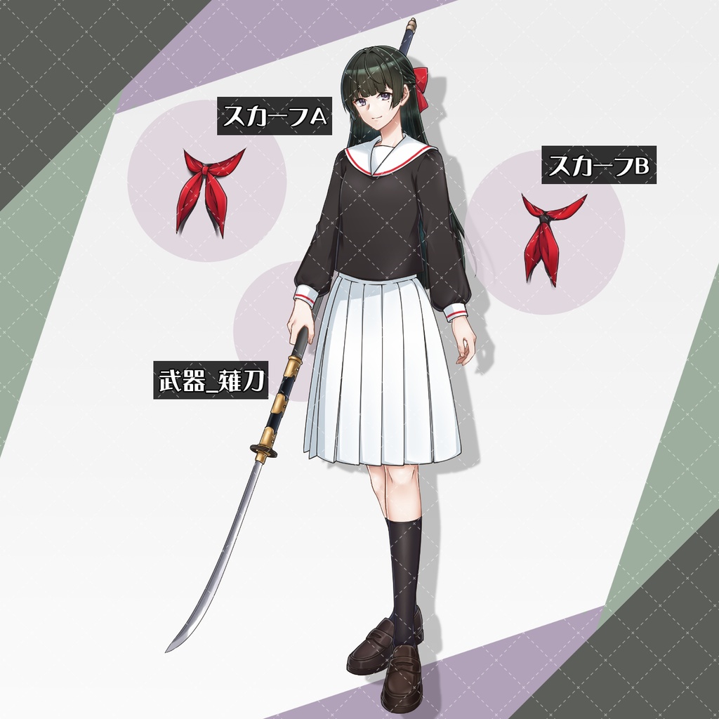 立ち絵No.09_セーラー服の女性