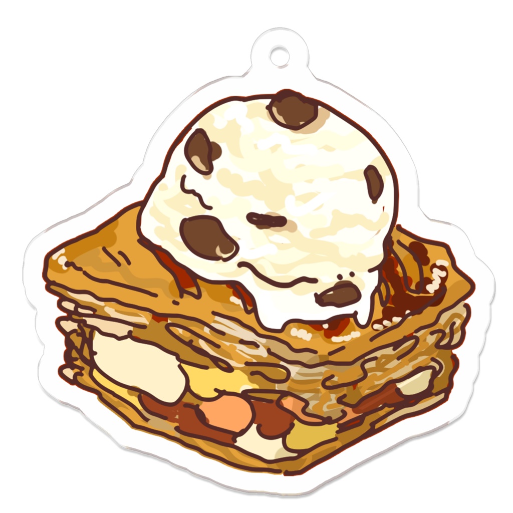 ラムレーズンアイス乗せアップルパイ