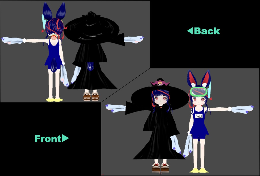 【VRアバター向け3Dモデル】ファンリィ-Helloween&Summer-