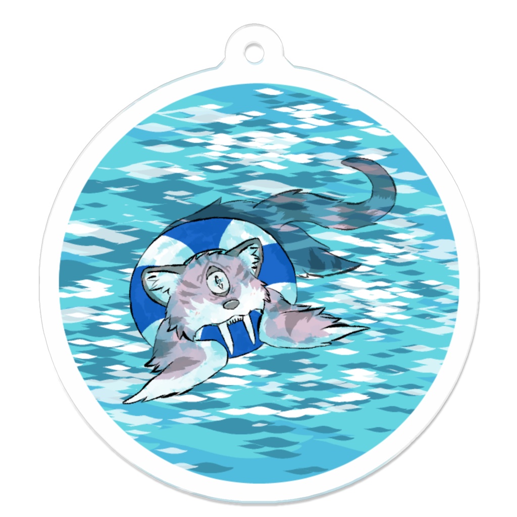 チェシャアクリルキーホルダー - 50 x 50 (mm)