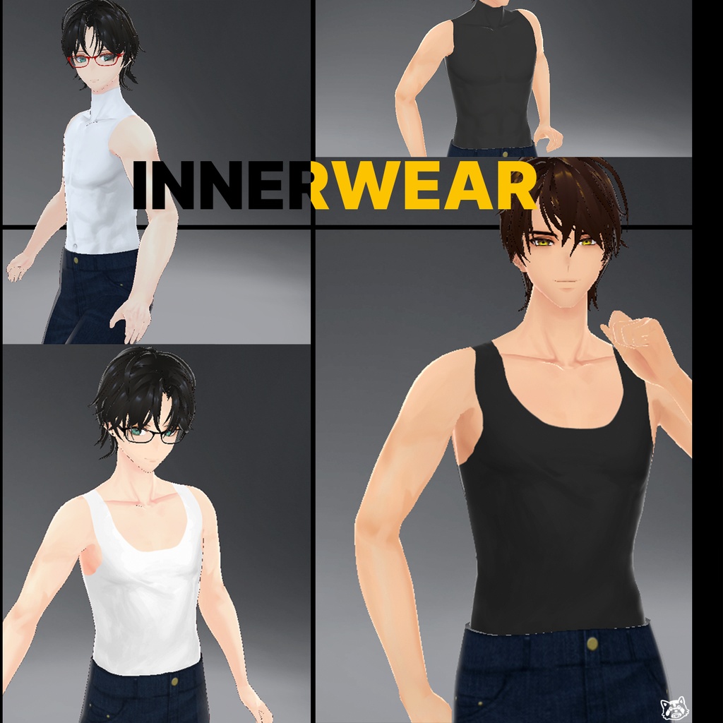 ▶【V Roid】 BODY AESTHETIC / 肌 テクスチャ: 筋肉、腹筋+下着