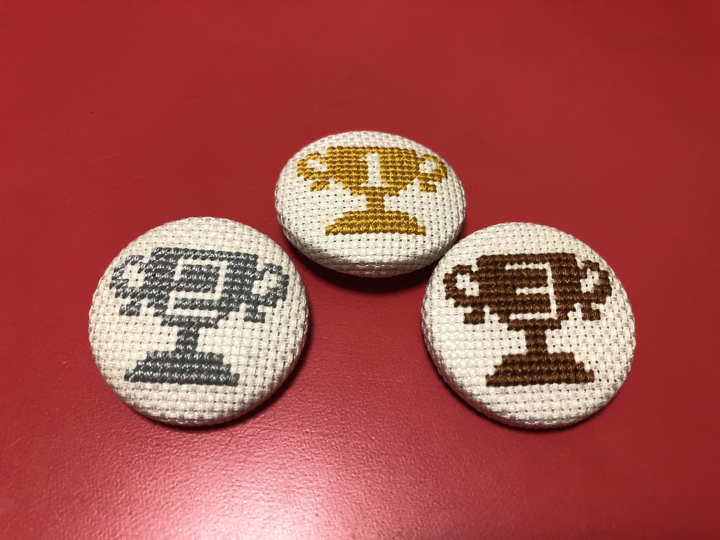 トロフィーバッジ3個セット