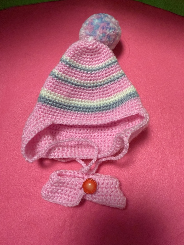 ニット帽子とケープセット