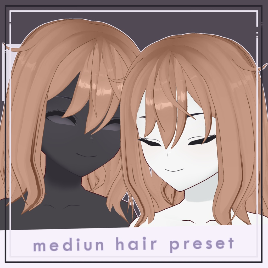 [vroid] アニメミディアムヘアプリセット||Anime medium hair