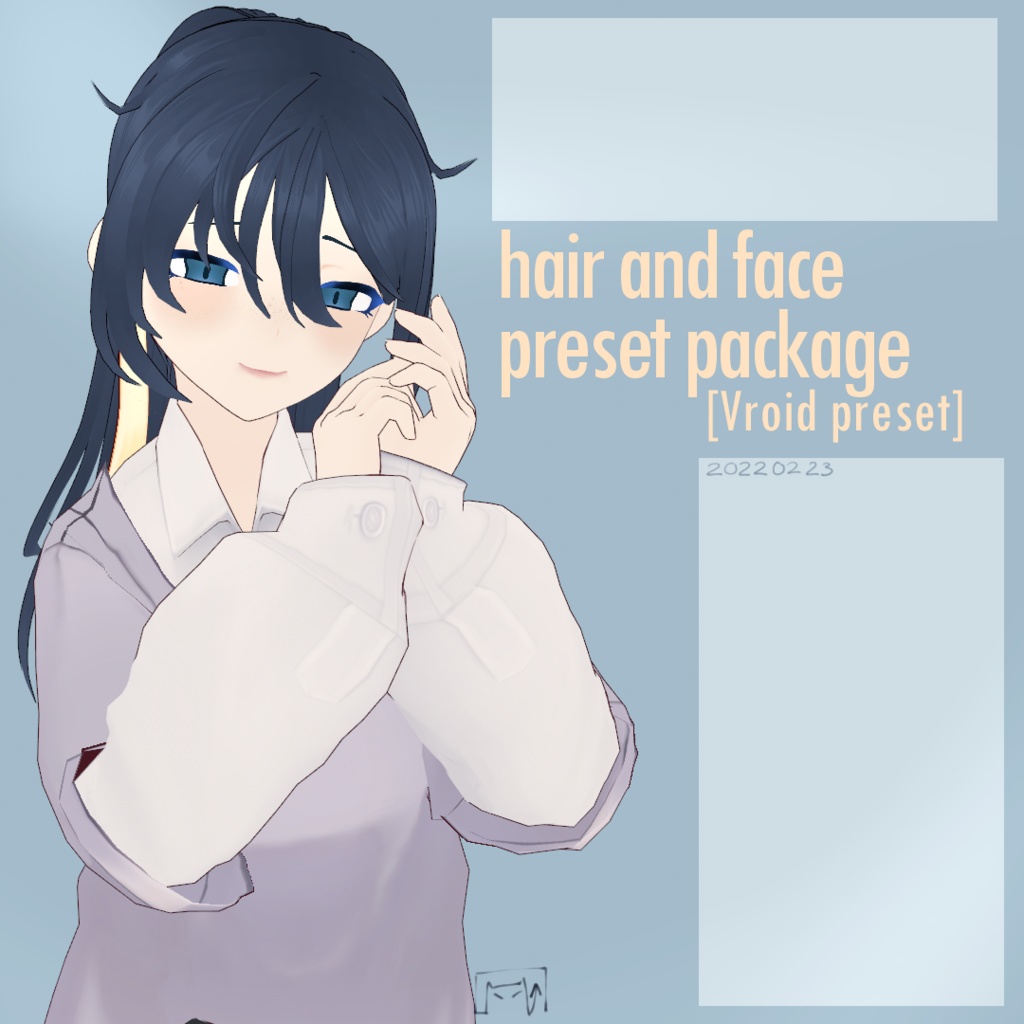 [vroid] A.1hair & face preset package || A.1 ヘア＆フェイス プリセットパッケージ