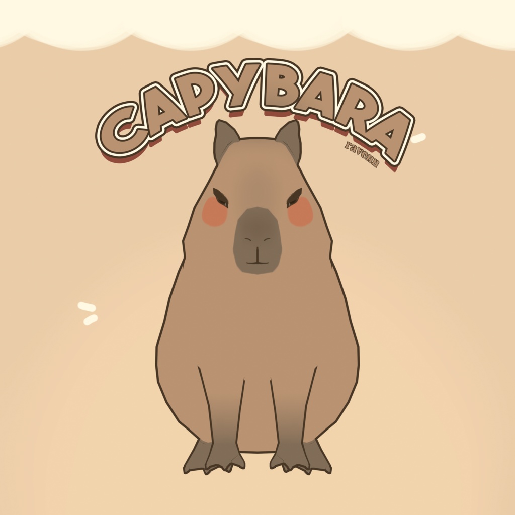 Low poly capybara