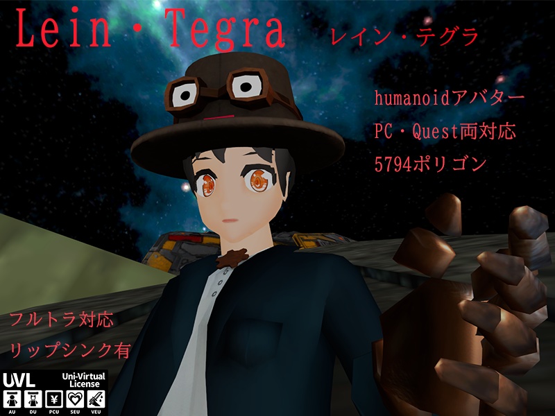 【PC/Quest両対応　オリジナル3Dモデル】Lein・Tegra(レイン・テグラ）
