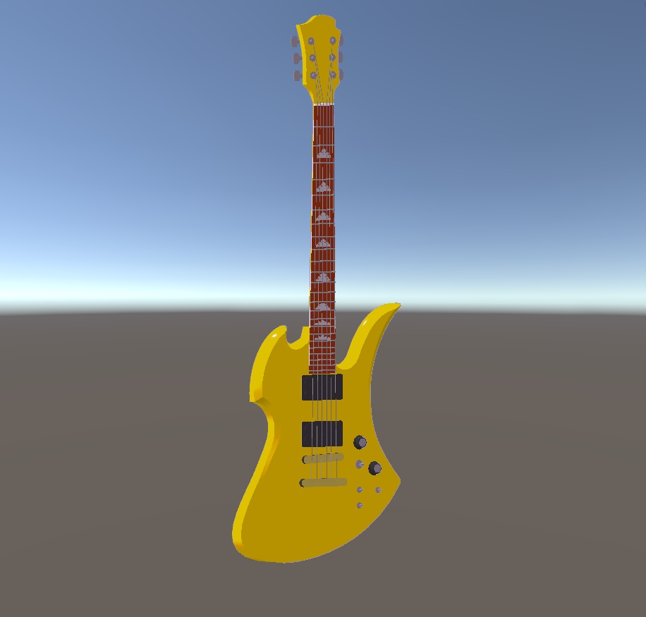 【VRChat想定】Guitar【エレキギター】5000Polygon以下