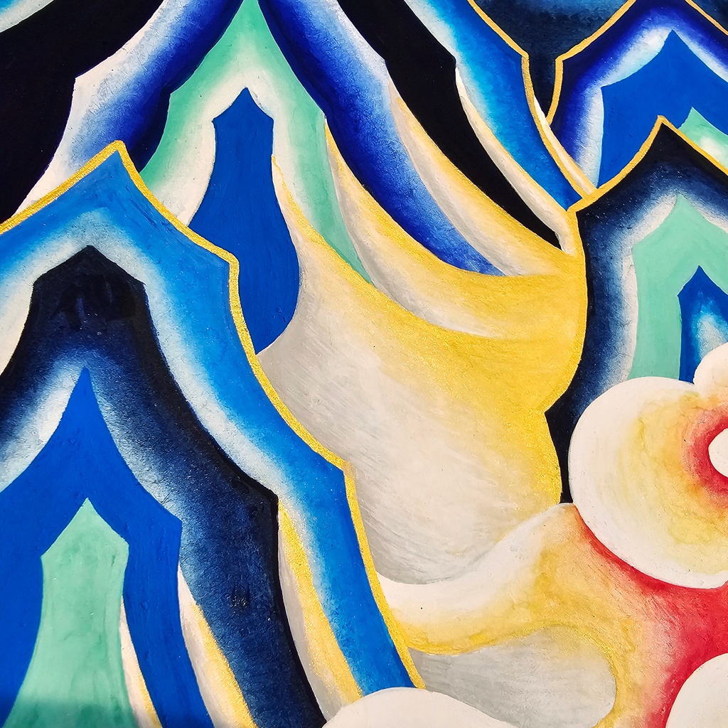 【旧作原画】「山脈」A4サイズ 額縁つき