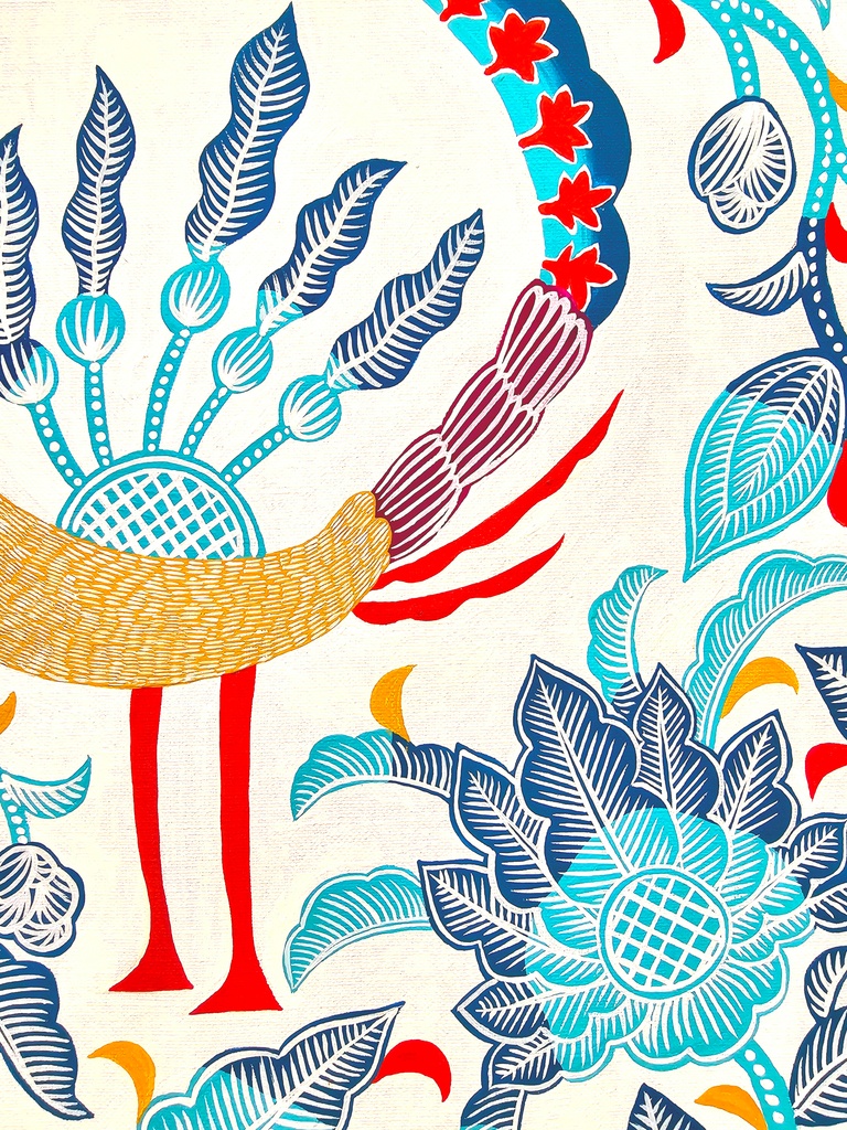 【旧作原画】「南洋花鳥」410×318mm