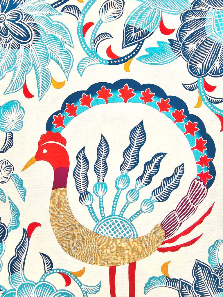 【旧作原画】「南洋花鳥」410×318mm　
