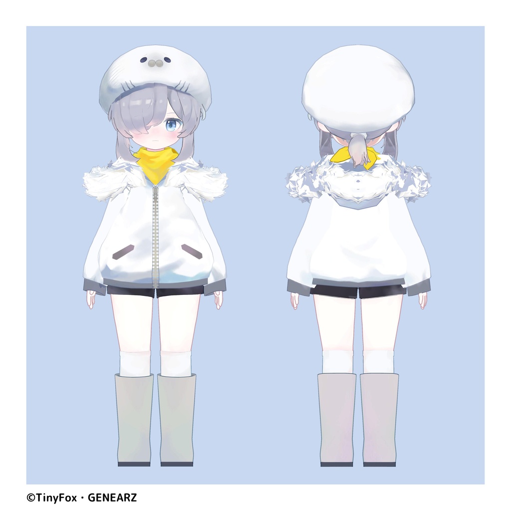 TinyFox 付き人のアザラシ ノーミ 公式コラボ3Dモデル Ver.1.0.2