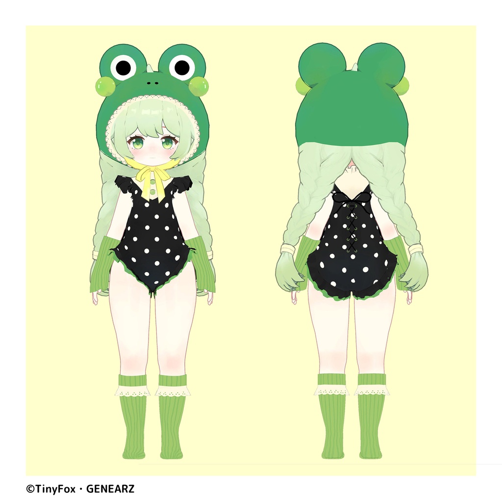 TinyFox 新生造物 小青呱(カエル) 公式コラボ3Dモデル Ver.1.0.1