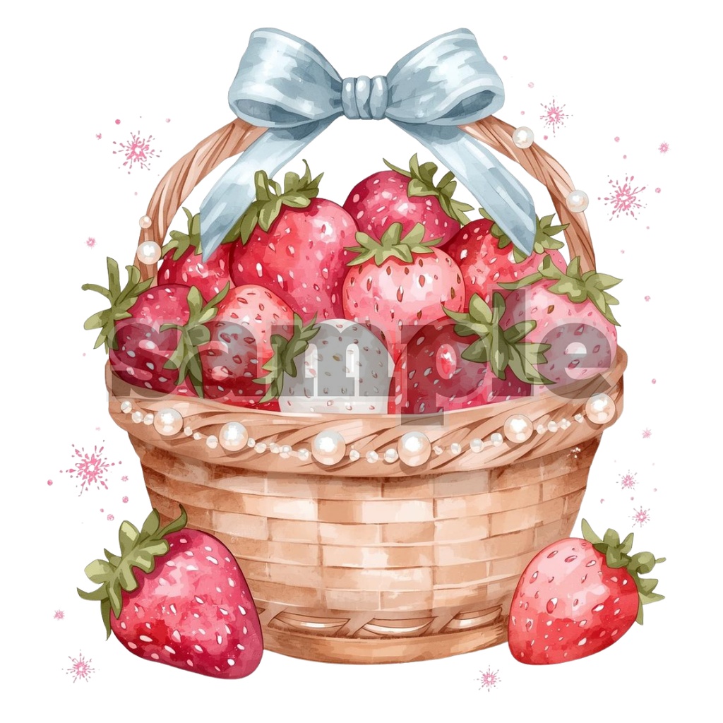 【イチゴ×スイーツ】水彩アンティーク風クリップアート20点セット|PNG背景透過