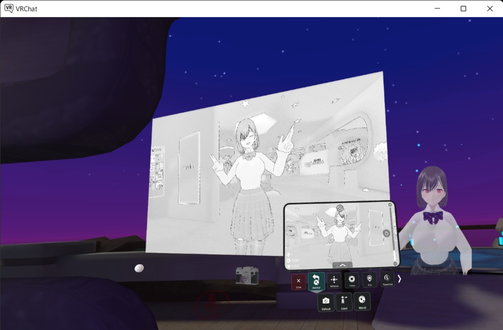 【VRChat】スケッチ風カメラ (アバターギミック) Sketch Camera